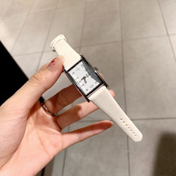 

rectangular fashion simple temperament trend belt mens watch quartz waterproof sports leisure delivery, Slivery;brown