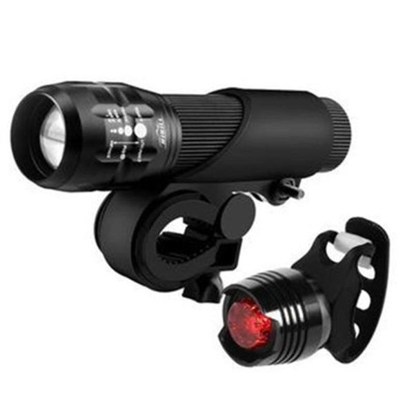 

bicycle light t6 led cycling front bike lamp torch waterproof zoom with taillight lights