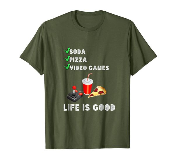 

vintage style video game pizza soda t-shirt for gamers, White;black