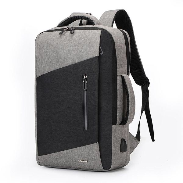 

multifunctional men's waterproof travel bag business simple usb charging anti-theft sports suitable for 15.6-inch lapbackpack