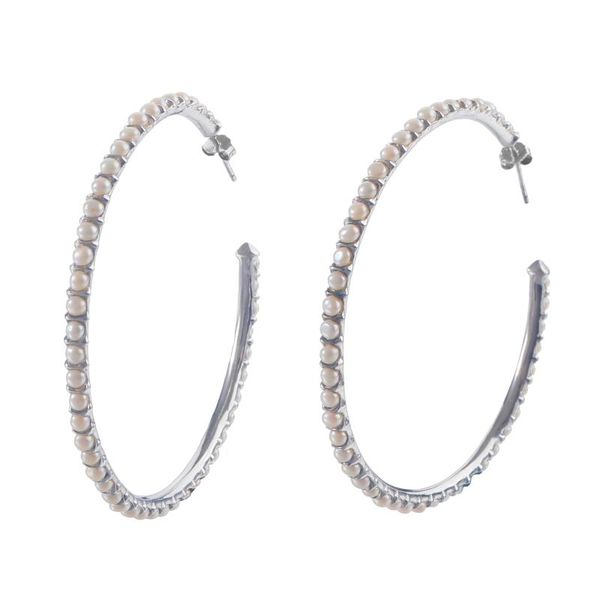 

hoop & huggie natural freshwater pearl earrings for women c shape handmade fashion party charm fine jewelry gift, Golden;silver