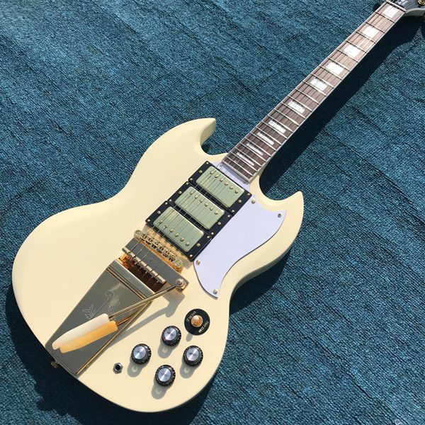 

delivery rosewood fingerboard, gold hardware cream electric guitar