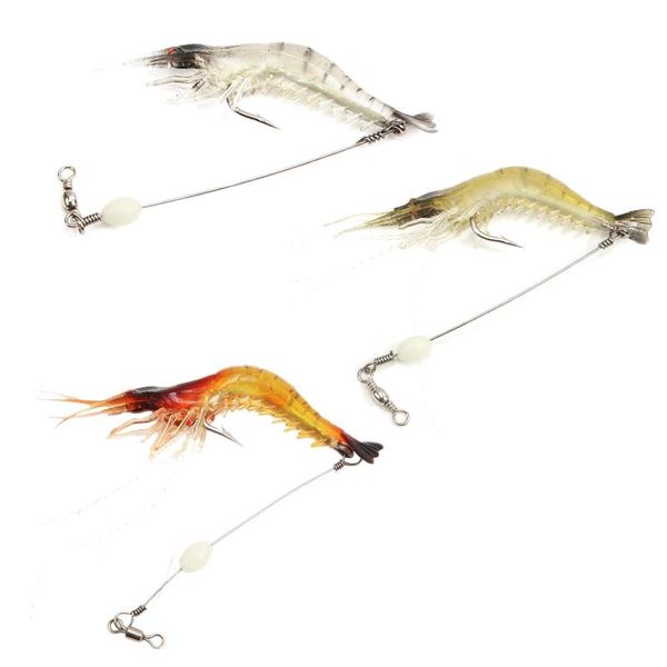 

soft bait biomimetic fishing lure bionic shrimp tackle (white) decorations