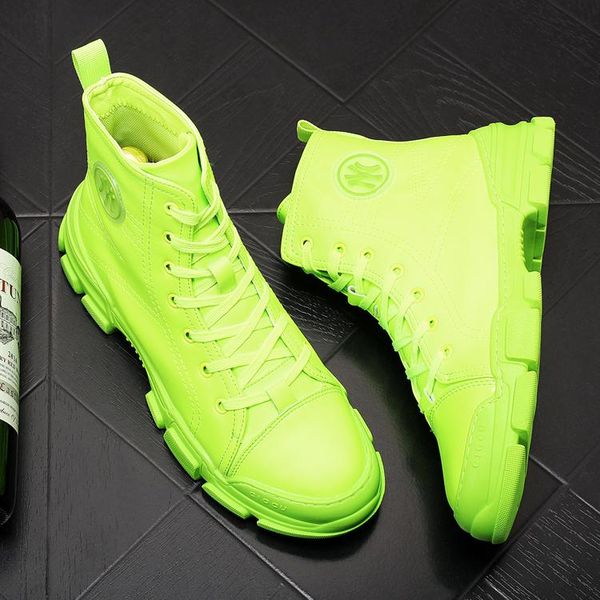 

boots 2021 arrivals men genuine leather snow platform shoes lace up sneakers fashion breathable, Black