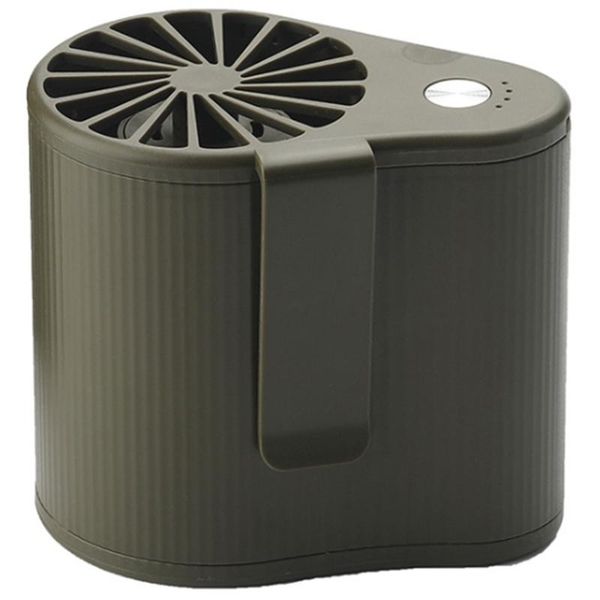 

mini waist hanging fan super powerful airflow portable air conditioning suit rechargeable battery 3 speed setting green electric fans