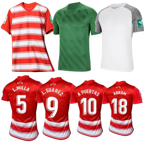 

21 22 granada cf soccer jersey molina soro germÃ¡n . suÃ¡rez a.puertas 2021 2022 domingos d. d.machis azeez c.neva home away 3rd men shirt cu, Black;yellow