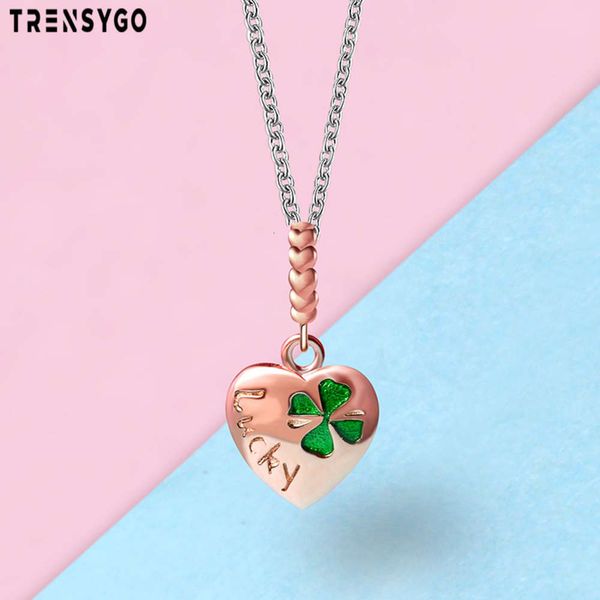 

jewelry fashion love lucky clover necklace clavicle chain female 925 sterling silver bracelet tr761, Black