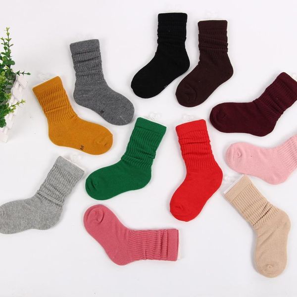 

socks 1 pairs baby boys winter autumn candy-colored kids cartoon bear cotton breathable keep warm girls, Pink;yellow