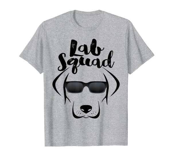 

labrador dog gift, black lab yellow lab squad love design t-shirt, White;black