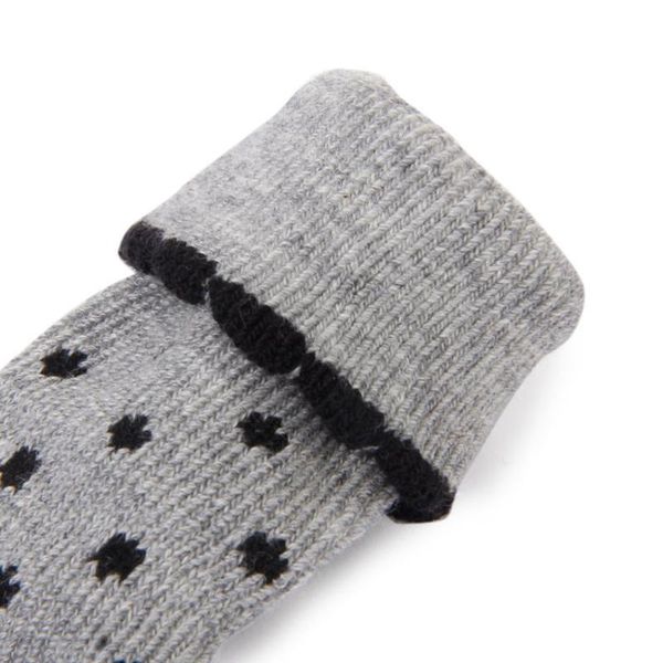 

4pcs pet dog puppy cat non-slip socks with rubber - size (grey) apparel