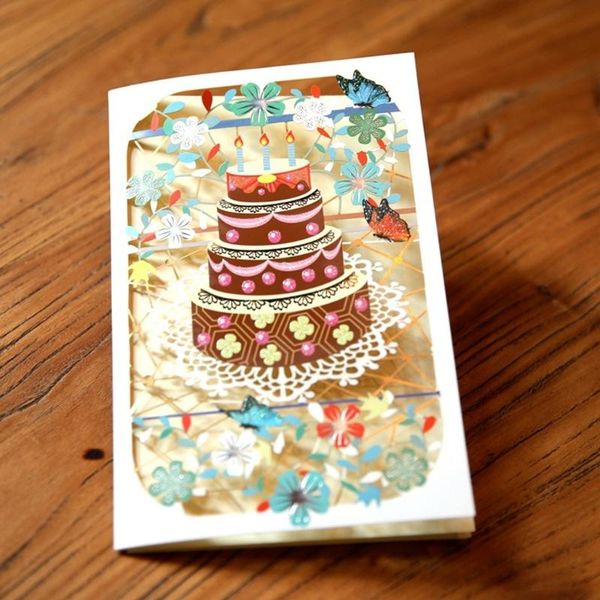 

greeting cards handmade birthday wedding invitation 3d up card flower