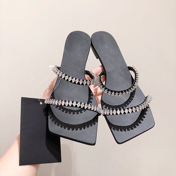 

fashion popular trend women leisure slippers black true leather open toes race runner shoes indoor outdoors trainers with box us 35-40