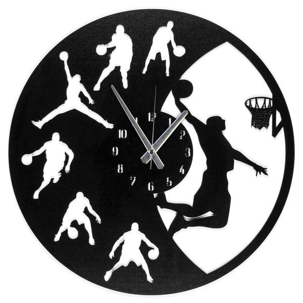 

wall clocks basketball player nbasport ball figured wooden circular clock modern abstract design home style luxury decoration art decor for