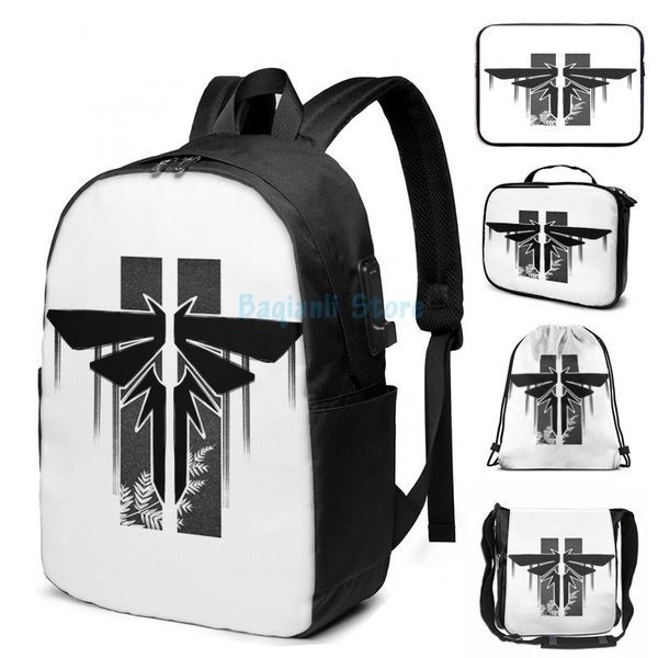 

funny graphic print part ii usb charge backpack men school bags women bag travel laptop