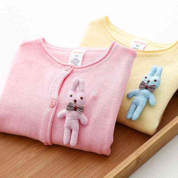 

autumn spring 2 3 4 6 8 10 years child baby cartoon animal cotton knitted jacket for little girl cardigan sweaters kids 210701, Blue