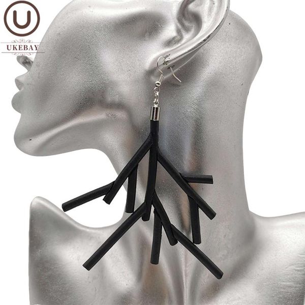 

dangle & chandelier ukebay tree shape drop earrings gothic jewelry for women rubber big accessories designer handmade earring wholesale, Silver