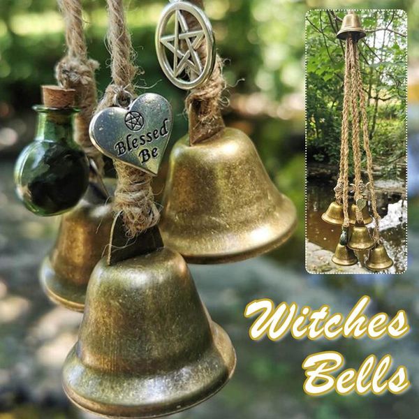 

decorative objects & figurines wind chimes pendants pattern bell blessing bells evil spirit witch hanging witchcraft good luck home car deco