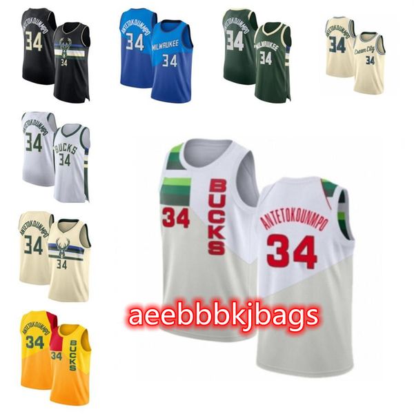 

2021 custom men women youth antetokounmpo 34 basketball jerseys red blue jersey leave number name, Black;red