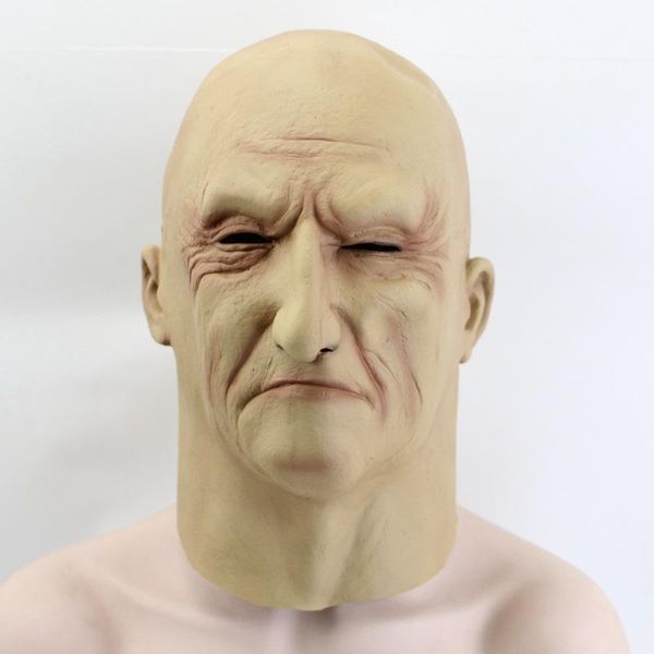 

party masks funny realistic latex old man mask male disguise halloween cosplay fancy dress head rubber costumes villain joke props