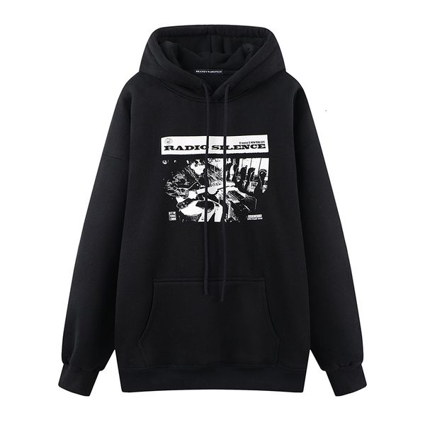 

women's hoodies & sweatshirts oversize girls thick fleece 2021 spring-autumn fashion ladies loose pullovers vintage women chic out, Black
