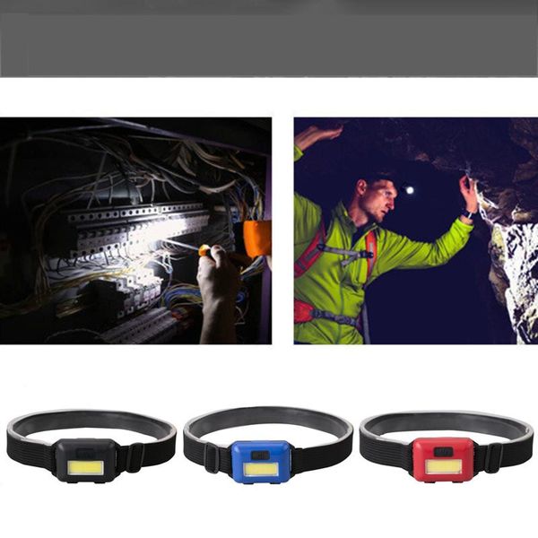 

bike lights mini cob led headlamp 3 modes waterproof headlight head torch lanterna for outdoor camping night fishing