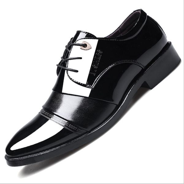 Designer formale Business maschile Dress Shoes Solid punta a punta lace-up mens antiscivolo scarpa casual in pelle traspirante