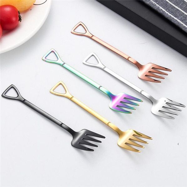 

forks practical dessert ice cream sweet candy teaspoon stainless steel coffee fork spoon spatula