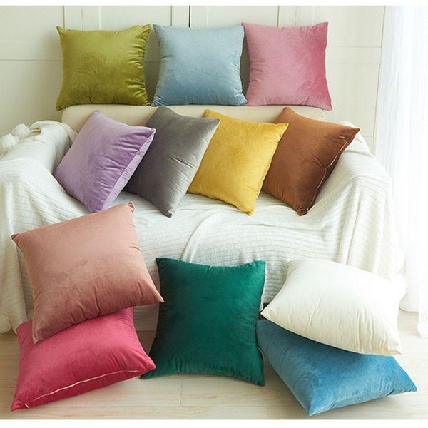 

cushion/decorative pillow 1/2pc 45x45 nortdic style pillowcase velvet decorative pillows cover waist throw cushion cojines decorativos para