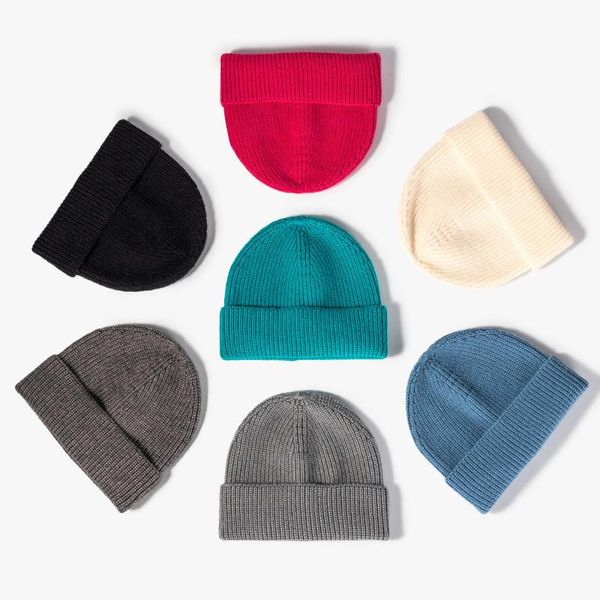 

beanie/skull caps visroverÂ 7 colors autumn winter solid color acrylic beanies for man and womanÂ unisexÂ warm cap casual high quality, Blue;gray