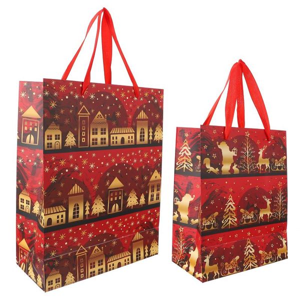

gift wrap 12pcs christmas paper bags with handle party favors