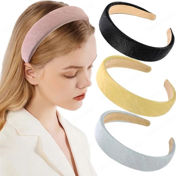 

women solid color hairbands headbands cloth fashion bezel hair hoop hair bands elastic girls hair accessories, Silver