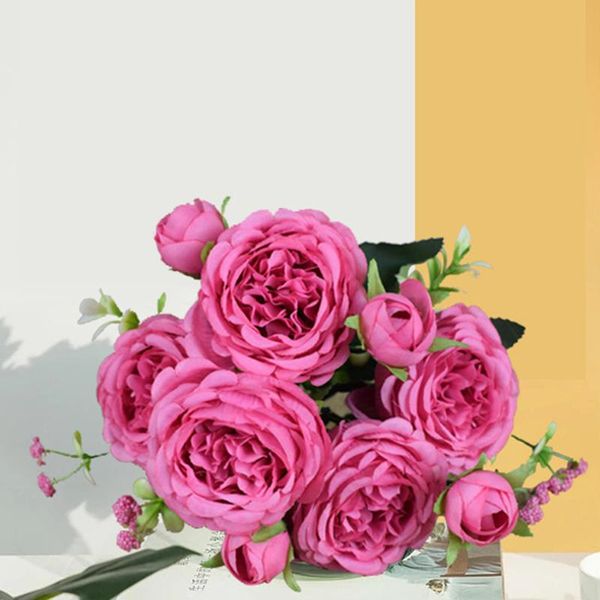 

decorative flowers & wreaths a bunch of beautiful artificial peony roses silk diy home garden party wedding decoration
