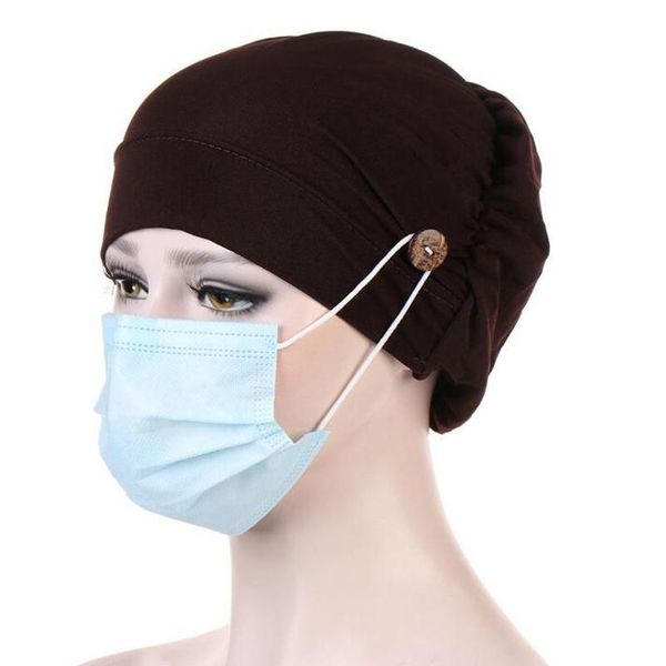 

beanie/skull caps femininas buttons hat face fashion holder wearing protect ears head wrap chapeu feminino czapka#w, Blue;gray