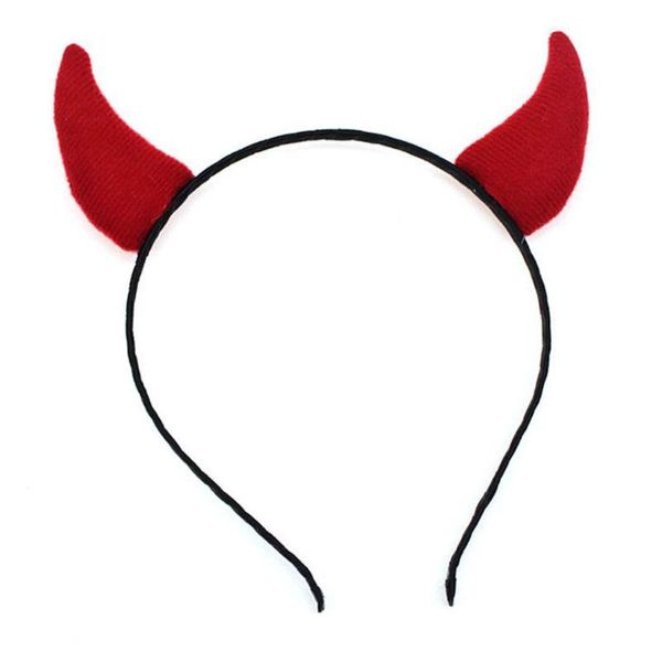 

hair clips & barrettes children kids demon red ox horn hoop cloth wrapped elastic headband halloween christmas party costume cosplay u, Golden;silver