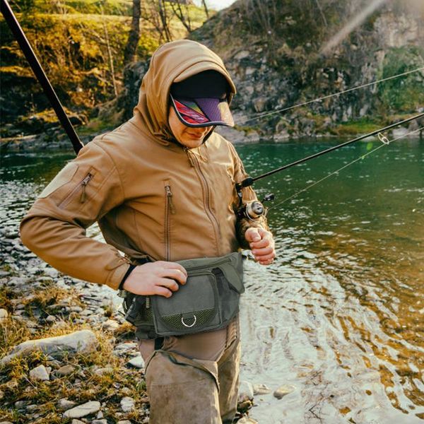 

fishing accessories multifunctional waist bag outdoor tackle fanny pack messenger with adjustable belt