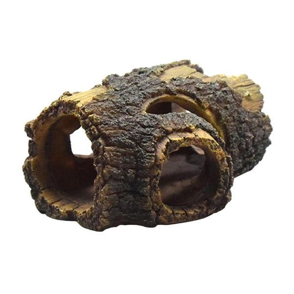

hide play artificial tree trunk ornament non toxic mini betta fish log resin small house out sleep rest landscape decorations
