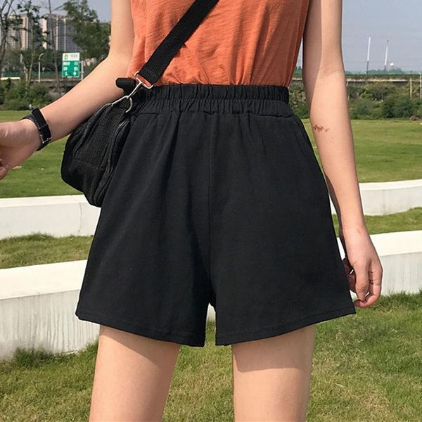 

women's shorts women summer loose high waist pants casual ropa mujer, White;black