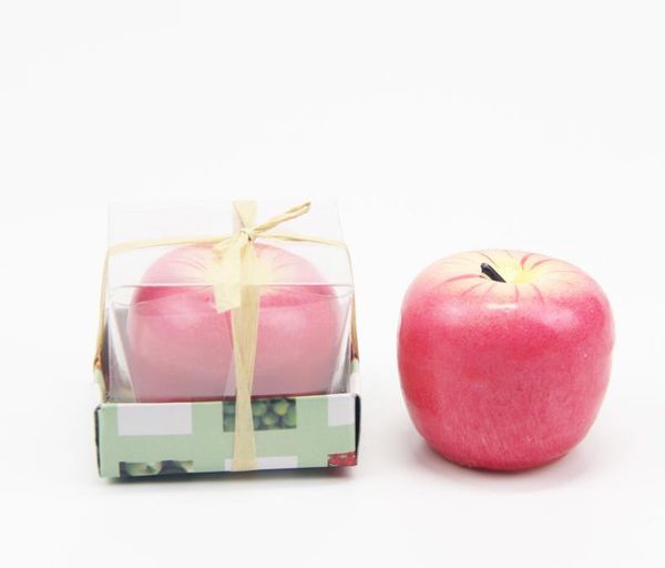 

candles s/m/l red apple candle with box fruit shape scented lamp birthday wedding gift christmas party home decoration