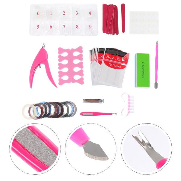 

nail art kits 1 set of practical manicure clipper fake tips grinding strips fork