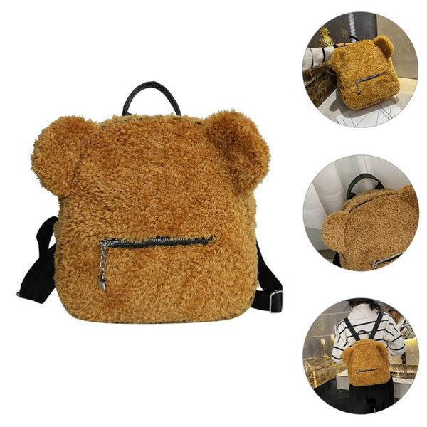 

plush backpack adorable girls shoulder bag all-match travel storage school bags