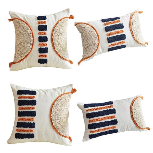 

pillow case d55f handmade tufted pillowcase ethnic weave cushion home decor backrest boho for sofa bed couch decorative