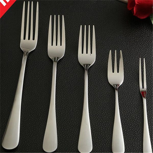 

6 pcs/set stainless steel fork mirror polishing cake fruit salad steak cutlery dessert fork kitchen dinnerware