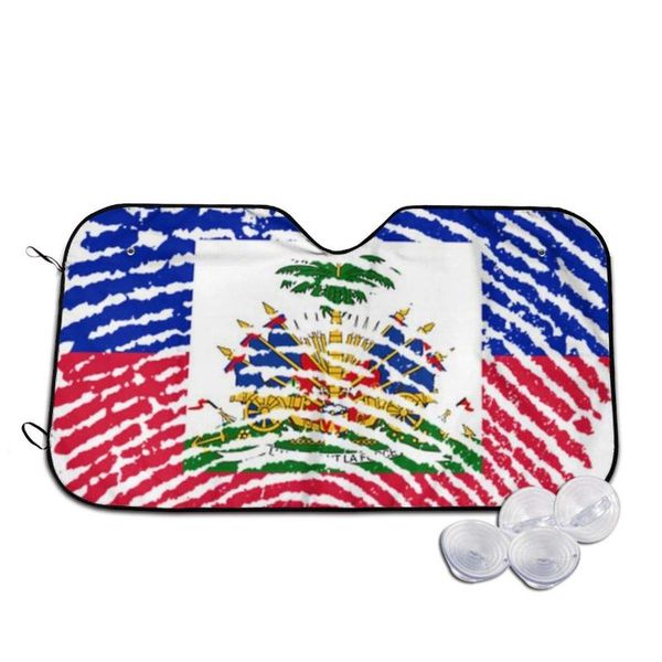 

car sunshade windshield haiti flag fingerprint front window sunshade,auto sun visor
