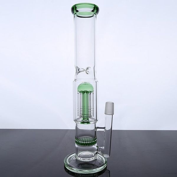 

glass bong dome perc water pipe with ice notches Green/Blue Color 8 arm water pipe