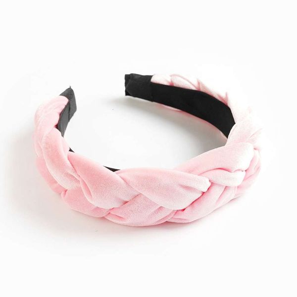 

fashion knot twist braid velvet gold hair hoop, Silver