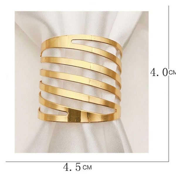 

napkin rings lber 10pcs el ring holder metal buckle christmas wedding party gold circle banquet dinner table d