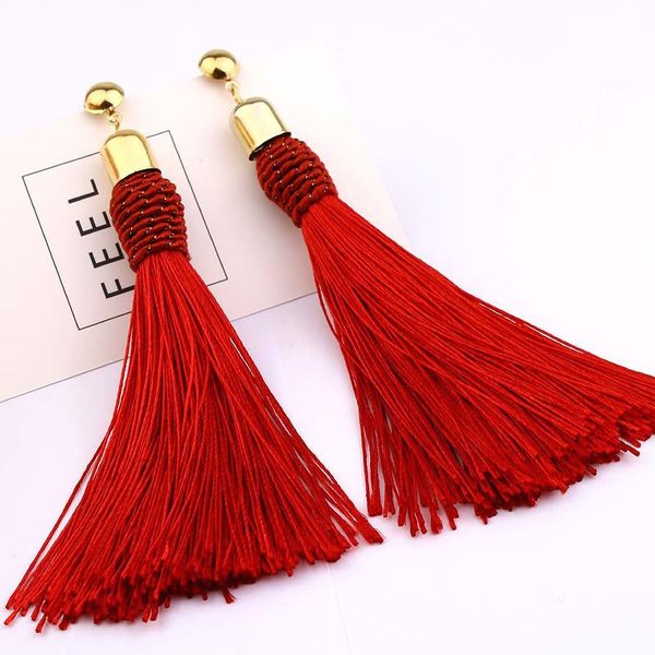 

fashion dangle long tassel earrings for women 211308, Silver