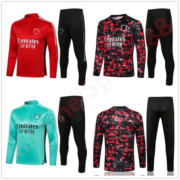 

2021 2022 kit long sleeves arsen jacket uniforms tracksuits soccer jersey thomas pepe saka tierney henry 21 22 train football coat training, Black