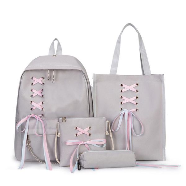 

outdoor bags aelicy women packet ladies backpack girl student bow schoolbag canvas bag travel large capacity backpacks