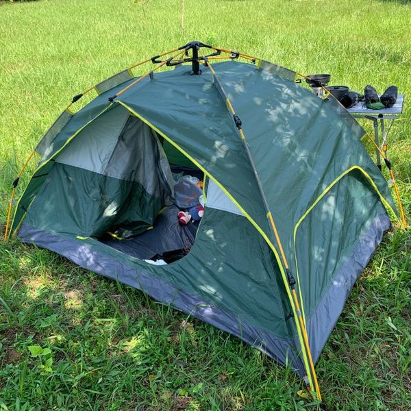 

tents and shelters outdoor camping tent 3-4 people automatic spring waterproof portable folding
